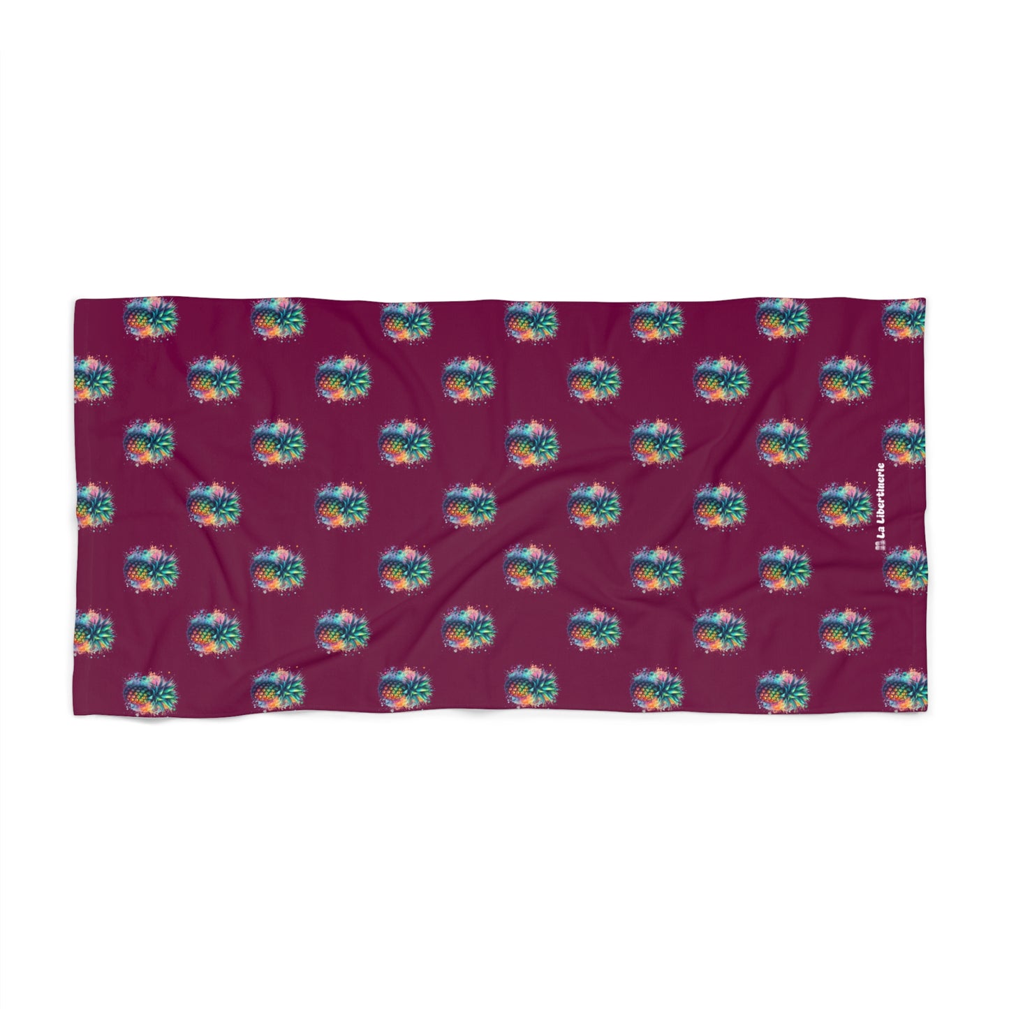 Serviette de plage Motif ananas Rose